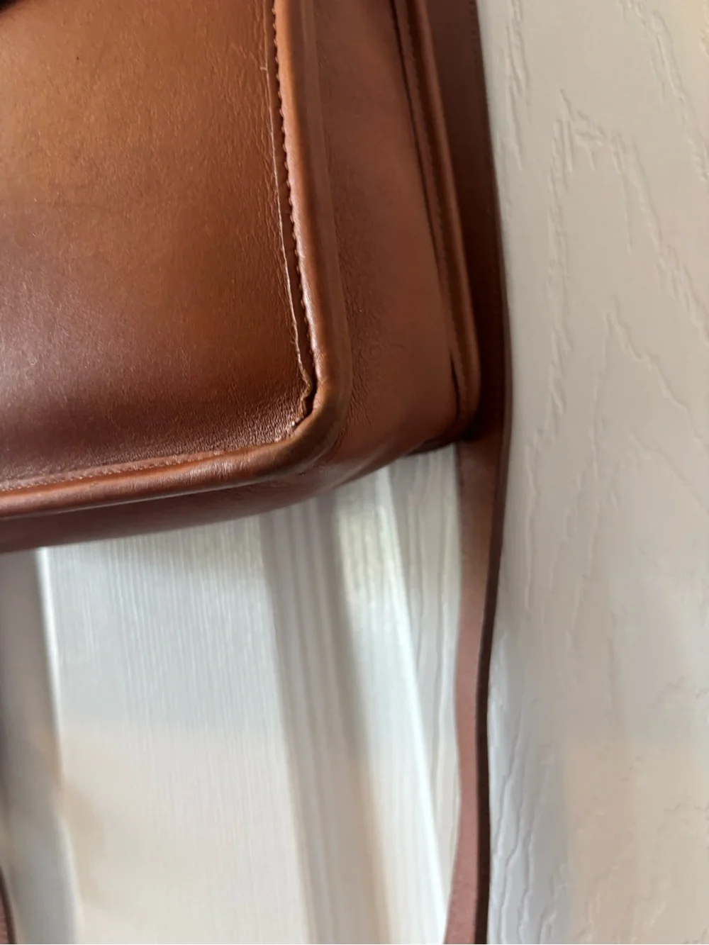 Vintage Coach Original Willis 9927 Satchel/Crossbody bag British Tan Leather - Picture 5 of 15